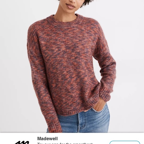 Madewell Space Dyed Birchmont Side Button Sweater - Picture 2 of 9